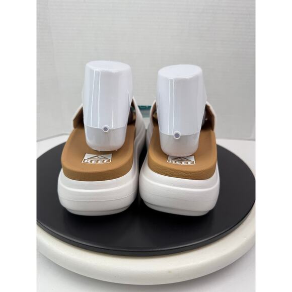 REEF Cushion Bondi Bay White Platform Slip On Slide Sandals Womens Size 9 Shoes - Picture 5 of 9